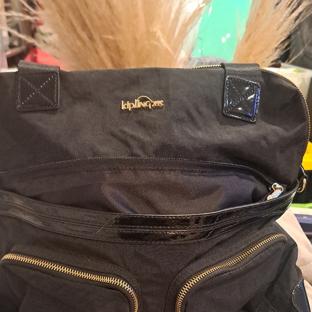 Kipling Black Backpack with Sturdy Nylon Design